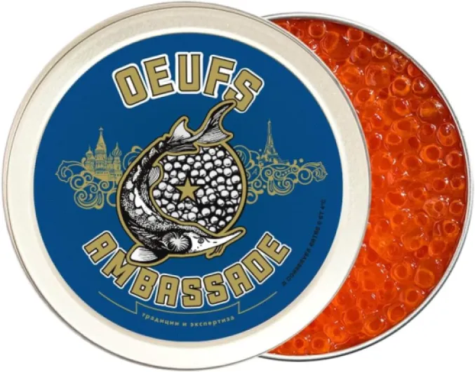 Oeufs de Saumon Kéta Canadien 250g - Livraison réfrigérée - CAVIAR AMBASSADE
