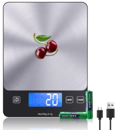 [ Rechargeable & 15kg ] Balance de Cuisine Numérique, Balance Cuisine électronique USB C, Balance Alimentaire de Haute précision 1g / 0,1 OZ, Fonction dure Professionnelle, Batterie incluse B1