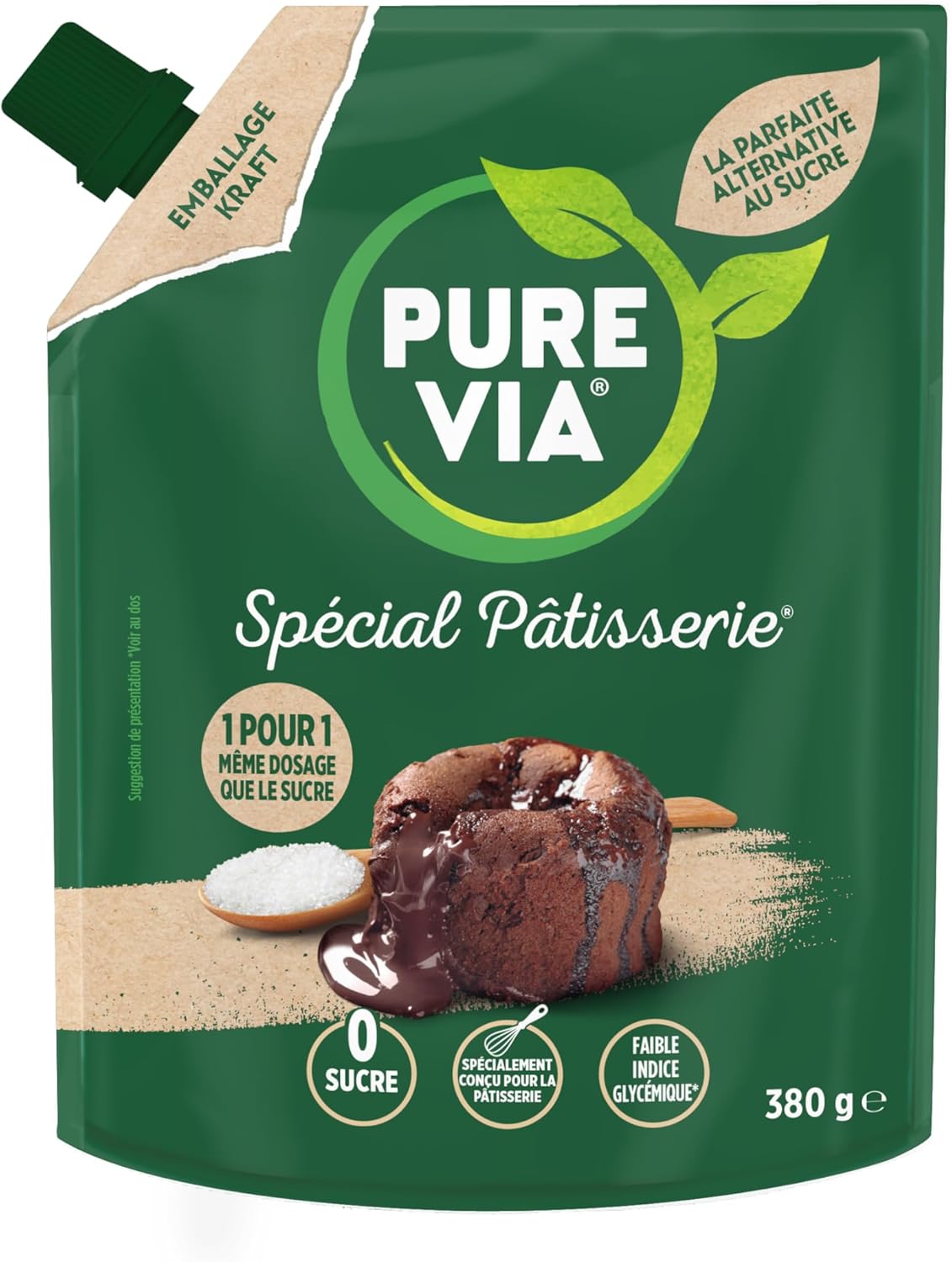 Spécial Pâtisserie - Alternative au sucre d’origine naturelle avec de la Gomme d'Acacia, 1 x 380 g 380g Unique