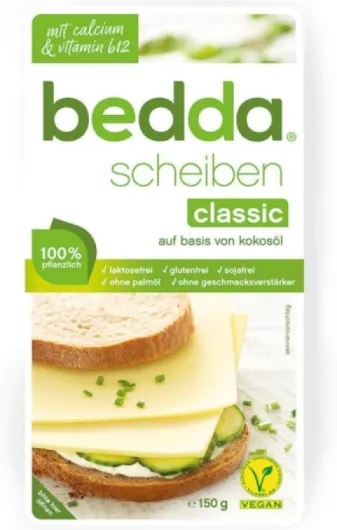 Bedda Classic Scheiben (Alternative végane au fromage) 150g