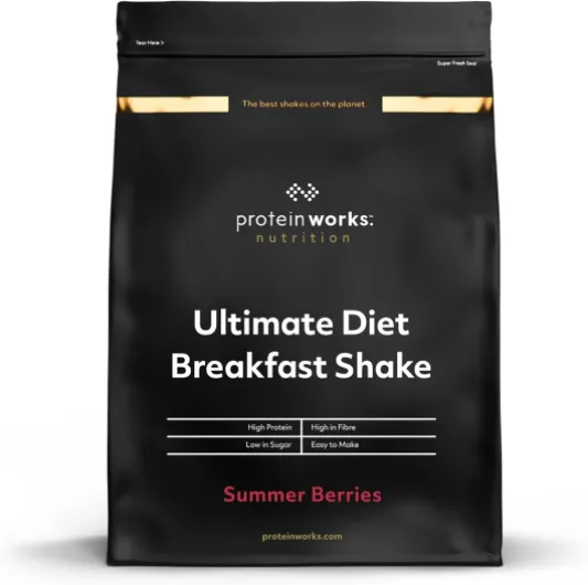 Diet Breakfast Smoothie - Fruits des Bois - Petit-déjeuner sur le pouce - Hyperprotéiné et peu sucré - THE PROTEIN WORKS - 2kg Fruits des Bois 2 kg (Lot de 1)