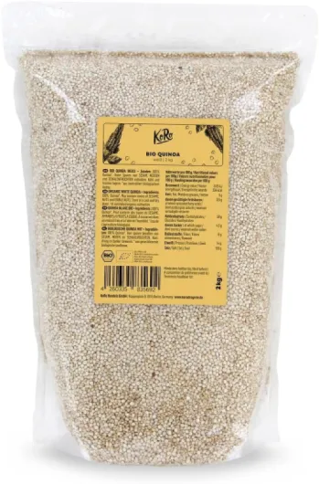 Quinoa blanc bio - 2 kg - Céréales sans gluten issues de l'agriculture biologique contrôlée - 100% naturel