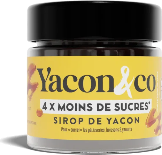 Yacon&co Sirop - Alternative naturelle au sucre - Sans conservateur - Fabriqué en France - IG le plus bas du marché - Riche en prébiotiques - Fort pouvoir sucrant - Texture miel - Vegan,Keto