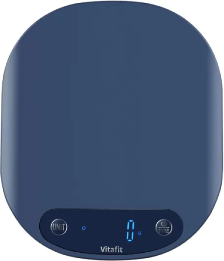 15kg Balance de Cuisine, Usine Professionnelle DEPUIS 2001, 6 Unités et Fonction Tare Acier Inoxydable Smart Digital Balance de Alimentaire Multifonctionnel, 3*AAA Incluses,Bleu