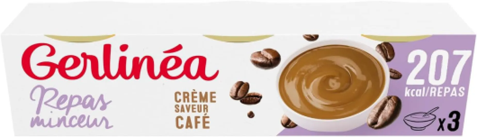 Coupelle Crème Repas Minceur - Substitut de Repas Complet et Rapide - Saveur : Café - 178060, lot de 3x210g 3 Unité (Lot de 1) Café
