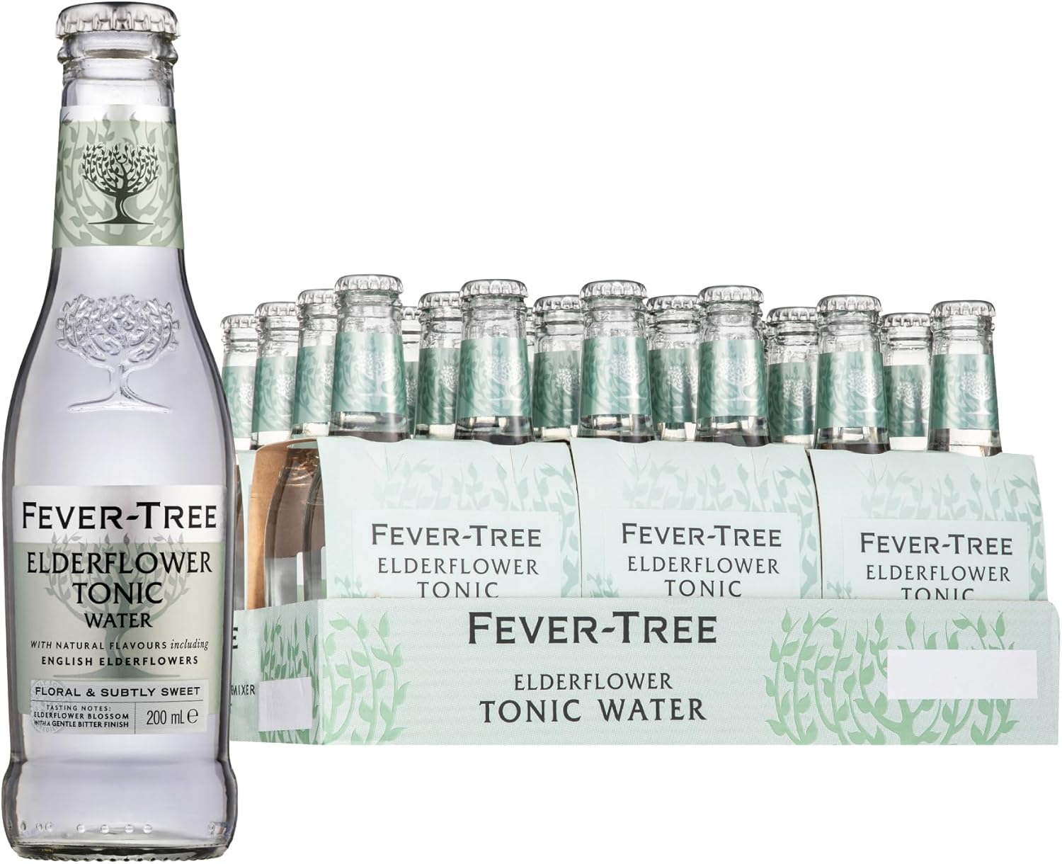 FEVER-TREE - 6 Packs de 4 Bouteilles de 200 ml de Tonic Fleur de Sureau - Tonic Water Elderflower Tonic Water