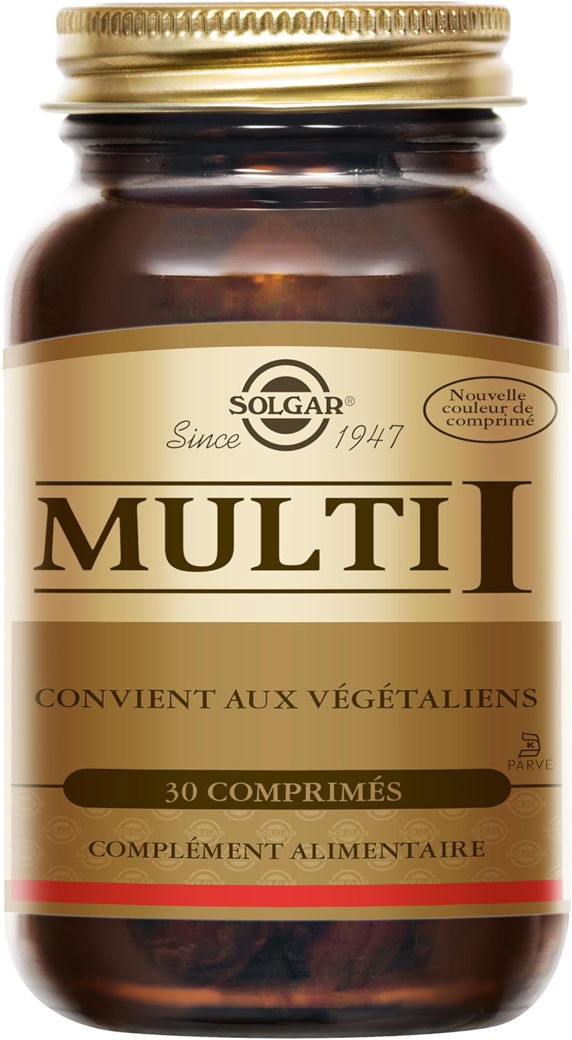 Multi I - Multivitamine Complète - Réduction de la Fatigue - Fer, Magnésium, Vitamines, Zinc, Minéraux - Vitalité et Energie - Complément Alimentaire - Flacon de 30 comprimés