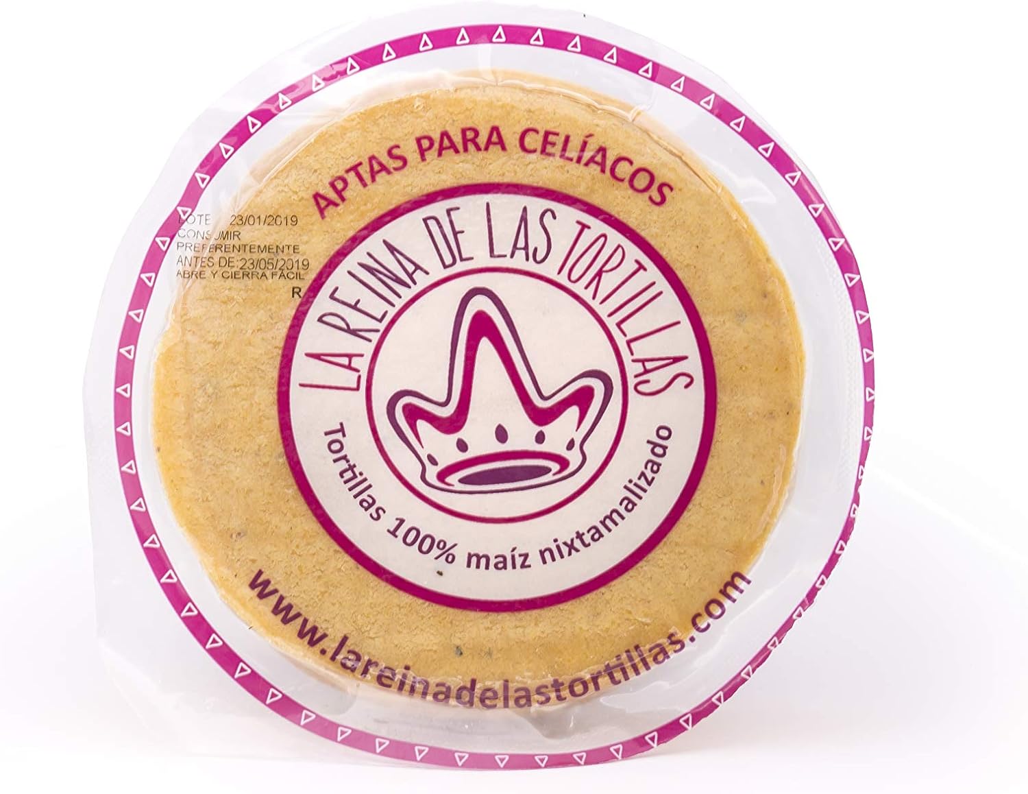 , Tortillas Mexicaines de Maïs Jaune, Sans Gluten, Végan, Diamètre 12cm, Maïs Nixtamalisé, 11 Pièces, 260g