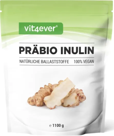 Poudre d'inuline prébio - 1100 g (1,1 kg) - Haute teneur en fibres - Prébiotique - Contrôlé par des résidus - Origine Europe - Naturellement issu de la racine de chicorée - 100% végétalien