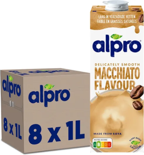 Boisson Végétale - Soja Macchiato - 1L - Lot de 8x1L