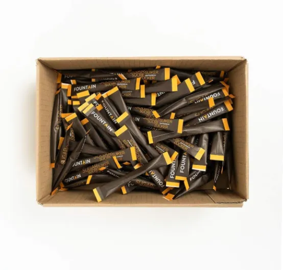 STICKS DE SUCRE DE 4gr - Sucre en dosette - Sucre blanc en doses individuelles parfait pour une tasse de café - 4gr X 100 pièces Sucre en dosette 400 g (Lot de 1)