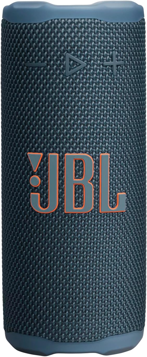 Grip, Enceinte Bluetooth compacte, AI Sound Boost, étanche et resistante à la poussière IP68, éclairage d’Ambiance, 14 h d’autonomie, Connexion Multi-Enceintes Auracast, app JBL Portable, Bleu