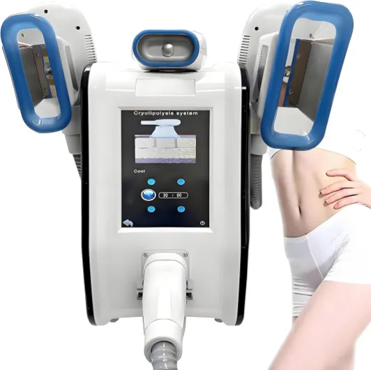Appareil De Lipolyse par Cryolipolyse pour Le Corps avec 3 Poignées, Appareil De Beauté pour Le Remodelage Corporel, Appareil Portable De Cryolipolyse par Cavitation Et Radiofréquence