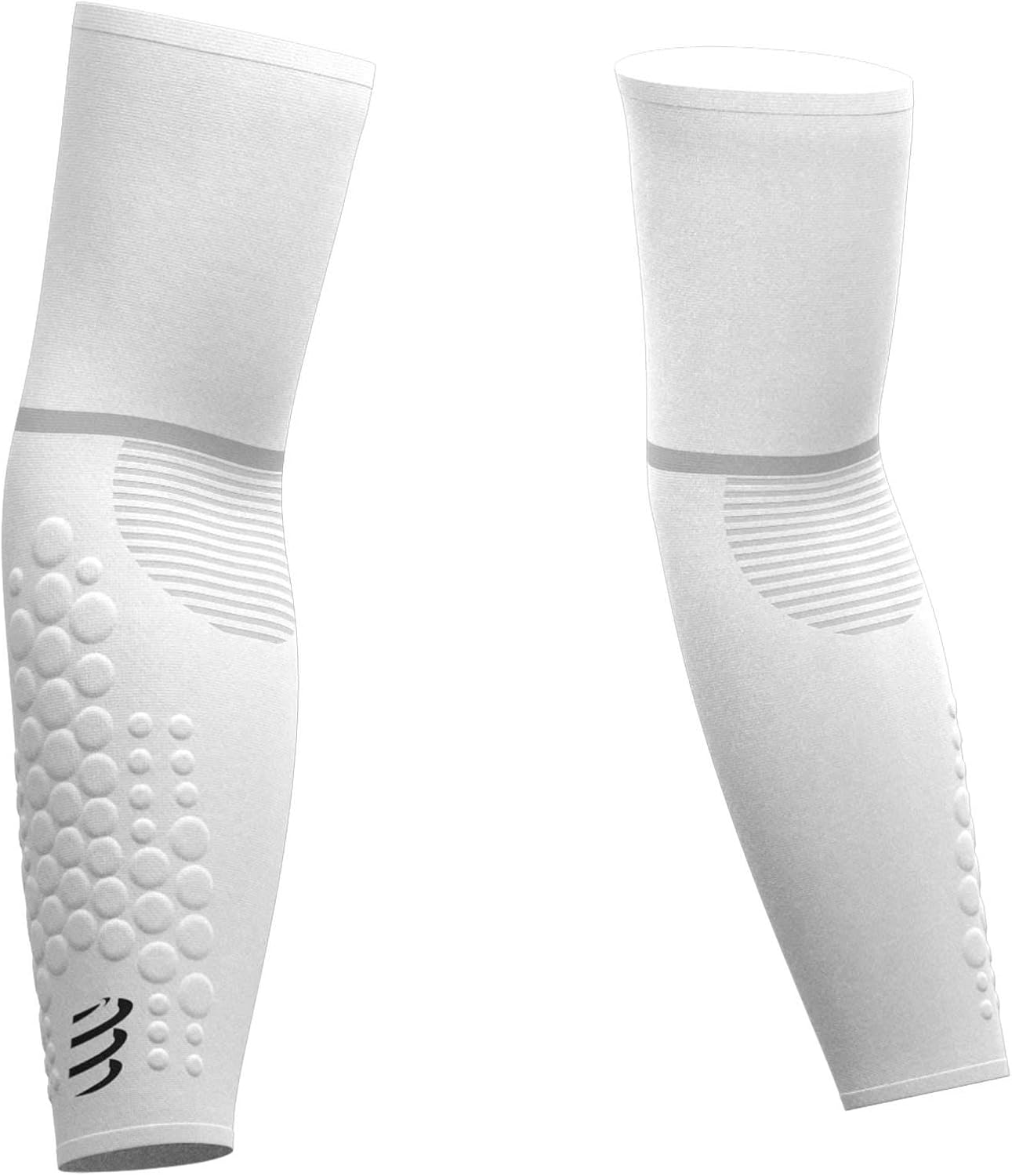 Compresssport - Manchette de Compression Bras - ArmForce Ultralight - Protection Musculaire, Performances et Récupération pour le Sport – Running, Cyclisme, Trail et Triathlon T1 Blanc