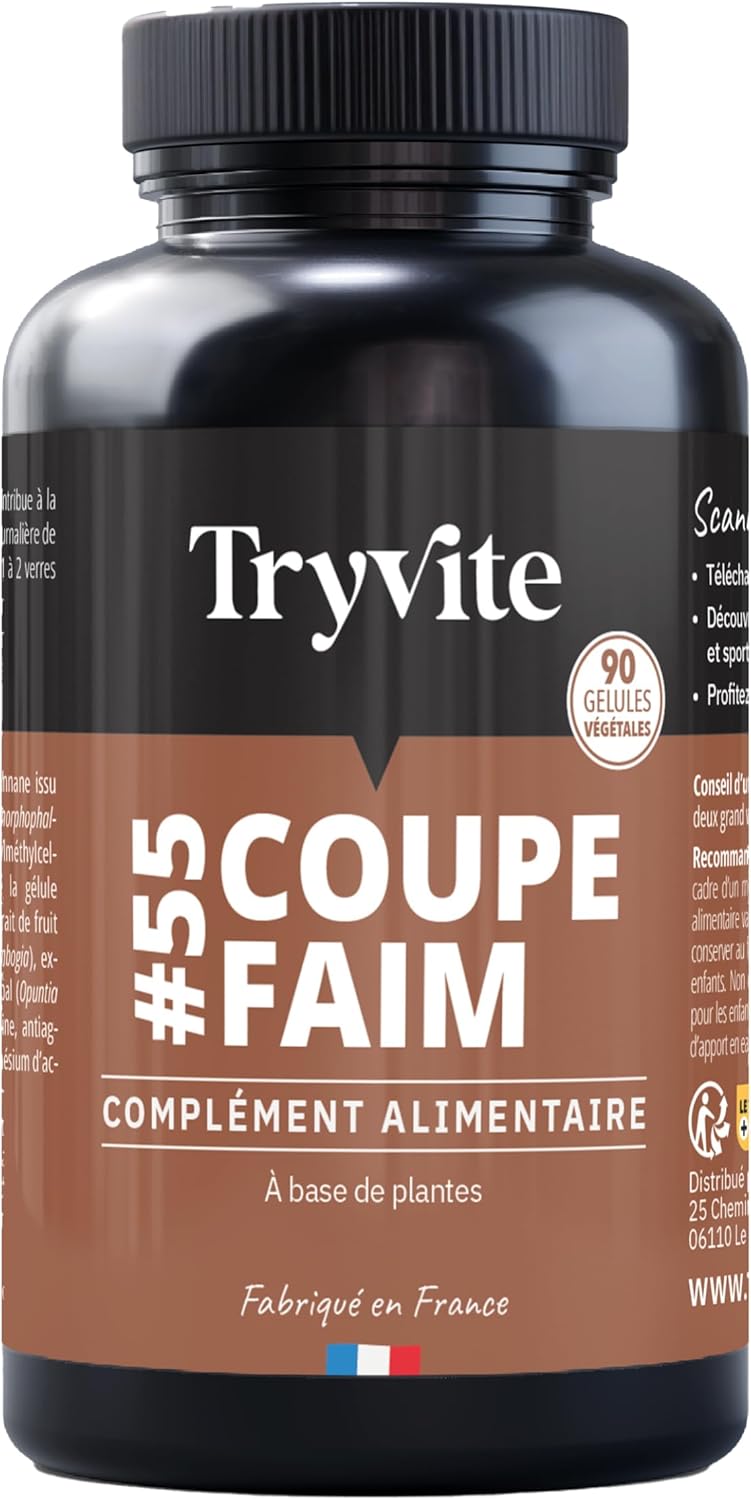 Coupe Faim - Perte De Poids Rapide et Efficace - Coupe Faim Puissant et Efficace - Minceur Perte de Poids Rapidement - TRYVITE - 90 Gelules