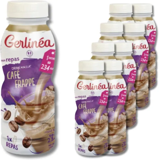 Boisson Minceur saveur Café - Substitut de Repas Riche en Protéines - 8 bouteilles de 236ml