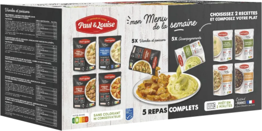 Paul & Louise Box "Mon menu de la semaine" 5 repas à composer selon vos envies - 100% viande origine France