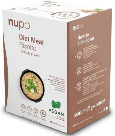 Diet Meal Risotto – Repas de régime premium pour la gestion du poids I Substitut de repas complet pour le contrôle du poids I 10 portions I Végétalien, sans gluten, sans OGM Risotto 10 portions