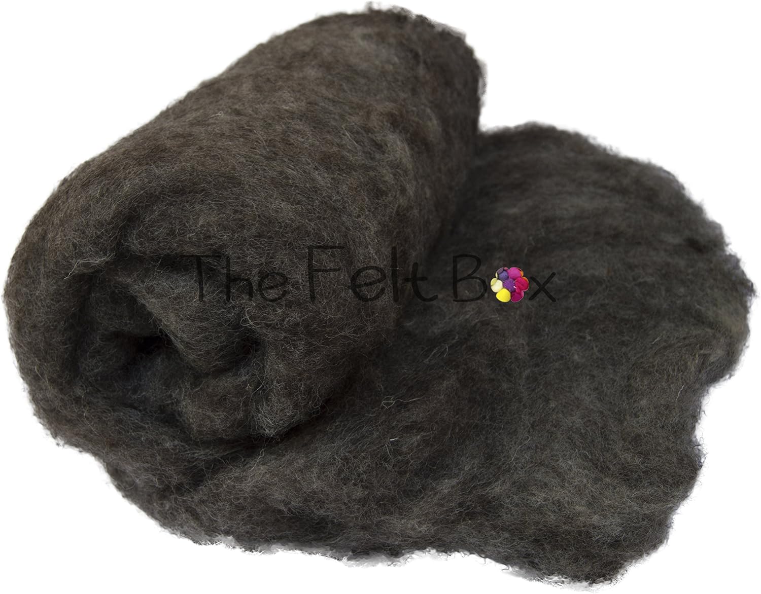 The Felt Box Core Wool Feutrage aiguilleté Marron naturel Corriedale 200 g