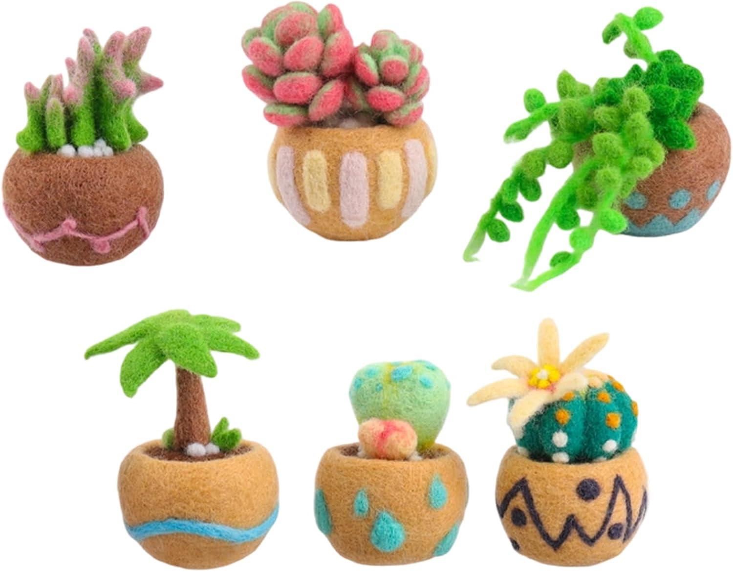 Kit de feutre végétal fait à la main pour débutants créatifs Kit de démarrage naturel Accessoires de feutre aiguilleté