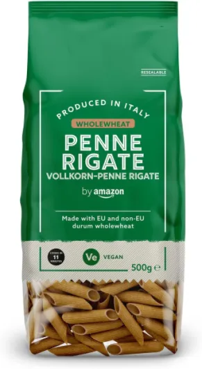 Penne Rigate Au Blé Complet, 500g Penne Rigate Au Blé Complet 500 g (Lot de 1)