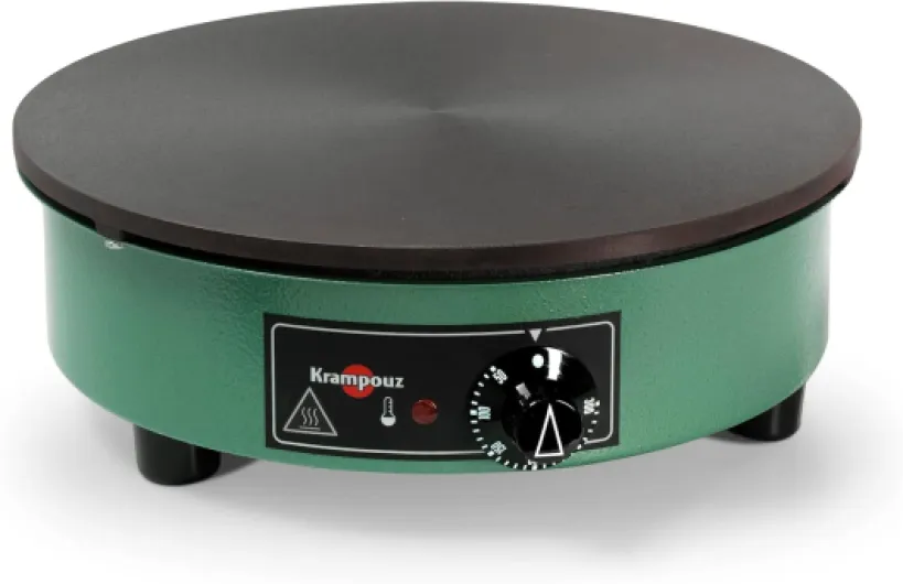Crêpière Électrique BILLIG - Plaque en Fonte Usinée Diamètre 35 cm - 220-240 Volts et 2500 Watts - Véritable Crêpière Traditionnelle Bretonne Familiale - Fabriquée en France - Réf CEBPA3AO-KR