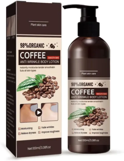 Lotion pour le corps au café pour les peaux hydratées, hydratantes et lisses, lotion au beurre de cacao, crème pour le corps pour peaux sèches, crème hydratante quotidienne pour tous les types de peau 1