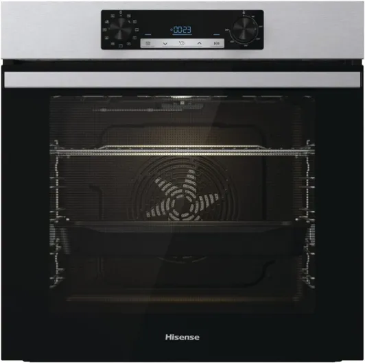 Hisense BI62216AX Four multifonction ventilé, cavité XXL 77L, nettoyage eau Clean, 13 fonctions de cuisson, fonction pizza 300 °C, cuisson AirFry, écran LED, commande tactile, préchauffage rapide