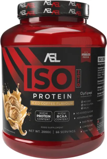 All Sports Lab Iso Zero Protéine Café Glacé 2 kg – Isolat & Hydrolysat de Whey – 88% Protéines – Faible en Sucres – Goût Café Gourmand – Récupération & Sèche Iced Coffee