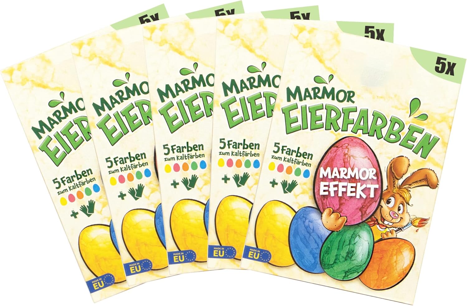 Com-four® 25x colorants pour œufs Effet marbré - colorants liquides pour œufs Blancs et Bruns - avec des Gants spéciaux pour Un Excellent marbrage - œufs Teints à Froid faciles (Marbre - 25 pièces)