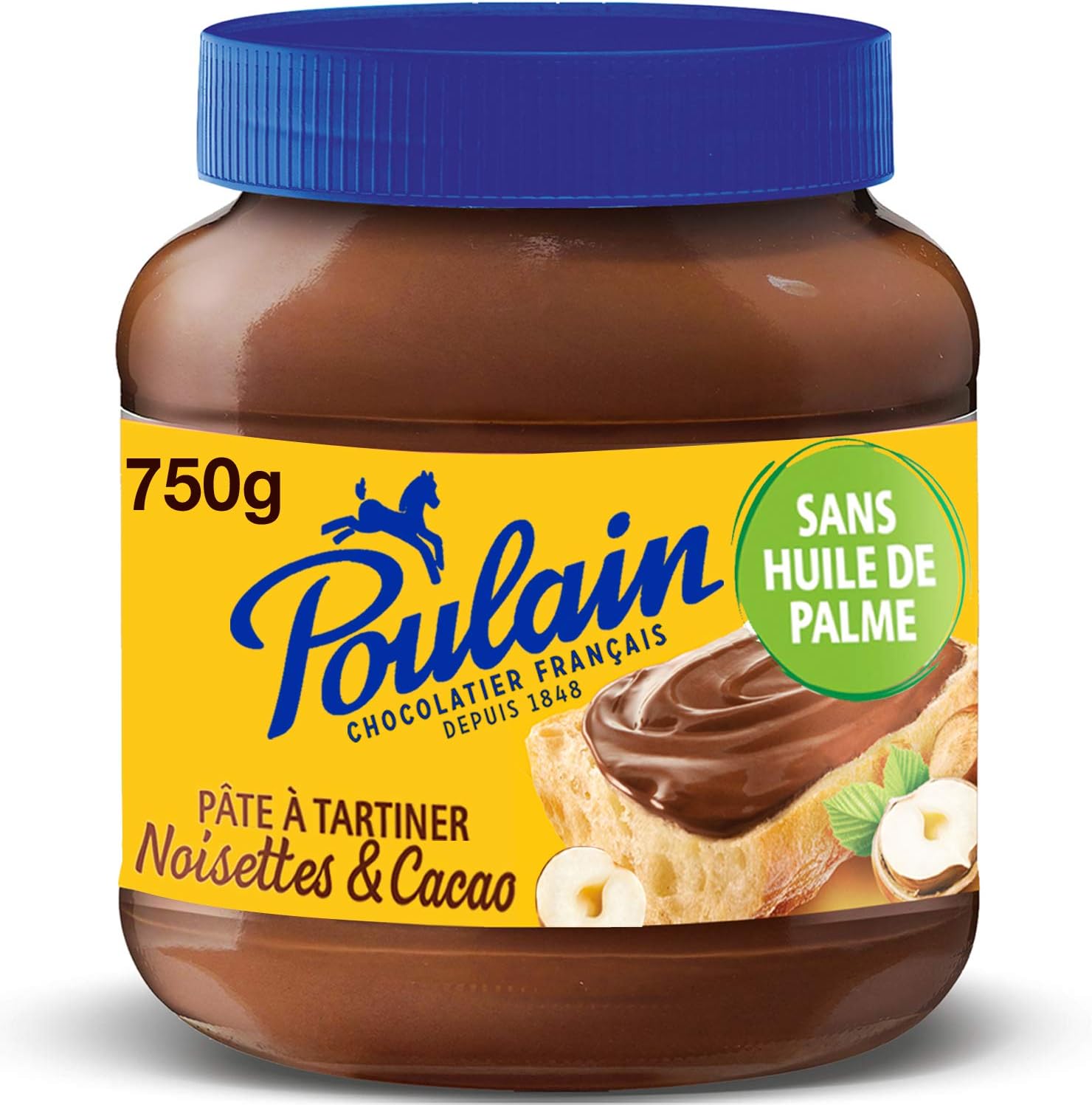 Poulain Chocolat Pâte à Tartiner Cacao Noisettes 750 g 750g