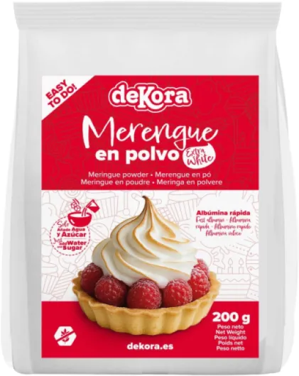 Poudre à Meringue 200 g Blanc d’Œuf en Poudre Pasteurisé pour Desserts et Gâteaux, Sans Gluten, Sans Lactose et Convient aux Végétariens