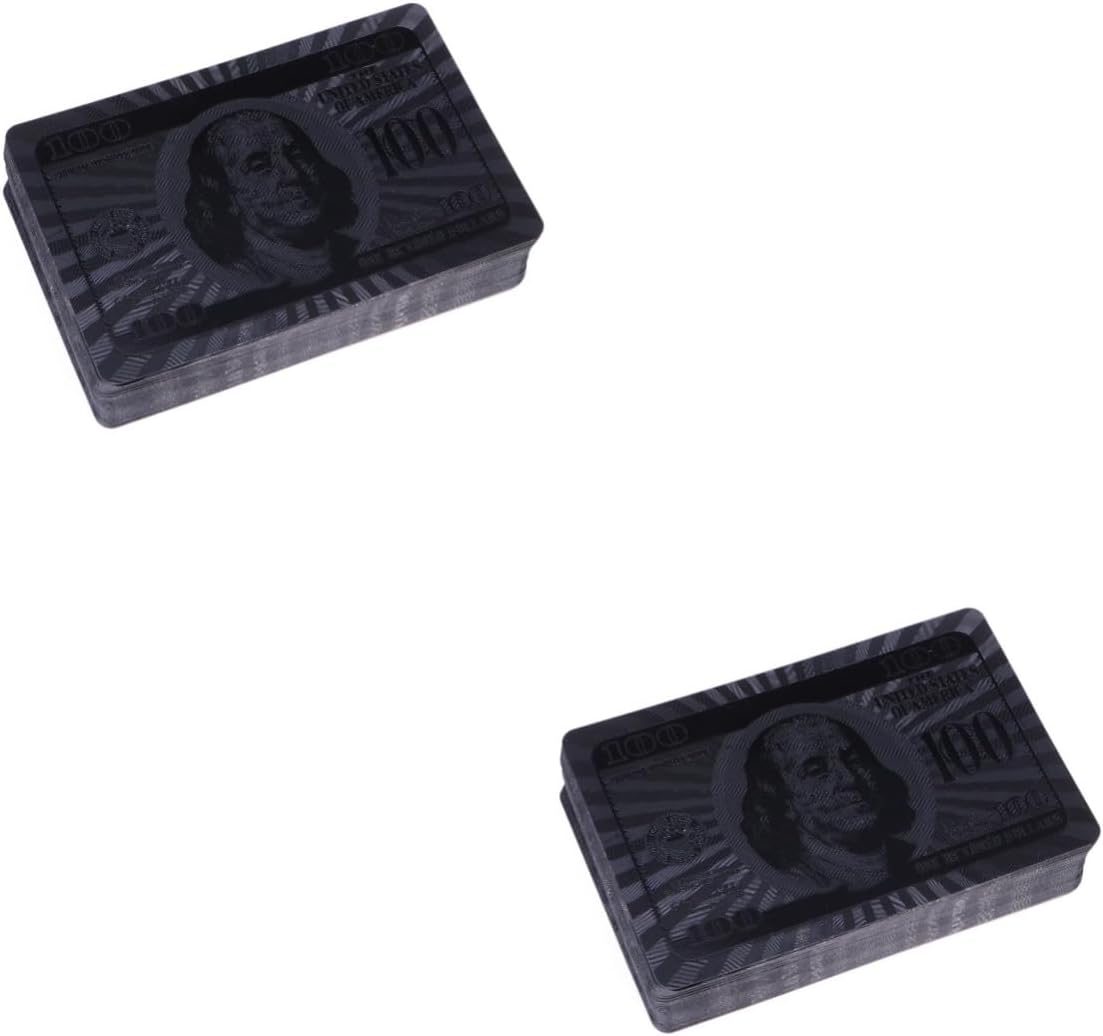 2pièces Jeu De Cartes à Jouer Noires Créatives pour Poker pour Soirées Entre Et Réunions Familiales Matériau Résistant Et Tactile Évitez Les Tricheries Parfait pour Offrir