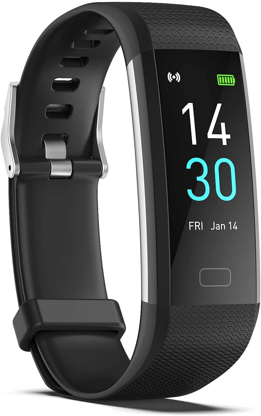 Montre Connectée Femme Homme, Montre Sport Podomètre Fitness Tracker d'Activité Sommeil Fréquence Cardiaque Tension Artérielle SpO2 Calories Smartwatch IP68 Etanche Bracelet Connecté Noir 2