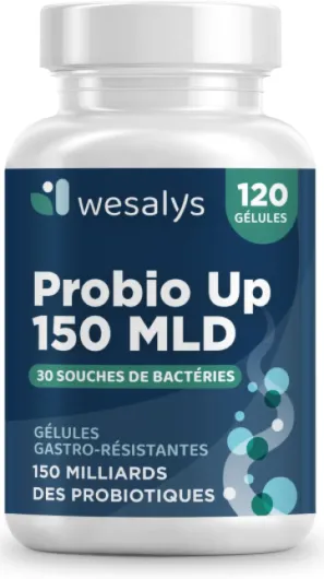 Probiotique flore intestinale - 150 Milliards UFC/Jour - 30 souches bactériennes, 120 Gélules Gastro-résistantes - Probiotiques et prebiotique, lactobacillus gasseri, Bifidobactéries, Inuline - Probio U