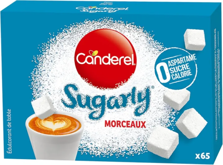 Sugarly - Boîte de 65 morceaux - Zéro Calorie, Zéro Sucre - Édulcorant -130g