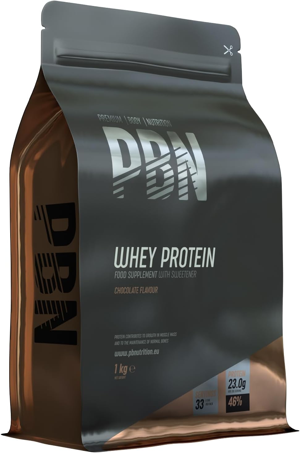 PBN - Premium Body Nutrition Whey Protéine en Poudre, 1kg Chocolat Chocolat 1 kg (Lot de 1)