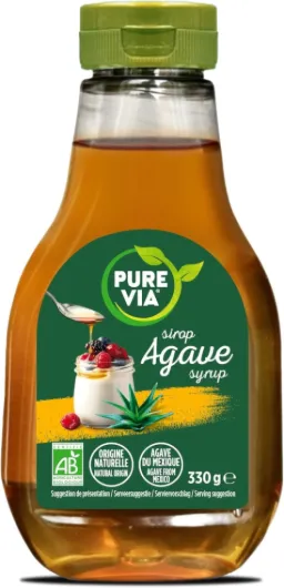 Sirop d'agave bio - Alternative au sucre 100% d'origine naturelle- 330g 330 ml (Lot de 1)