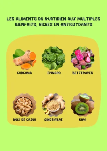 Les Aliments du quotidien aux multiples bienfaits, riche en antioxydants: Aliments et Santé optimale