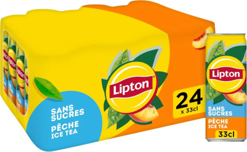 Ice Tea Pêche Sans Sucres Canettes 24x33CL