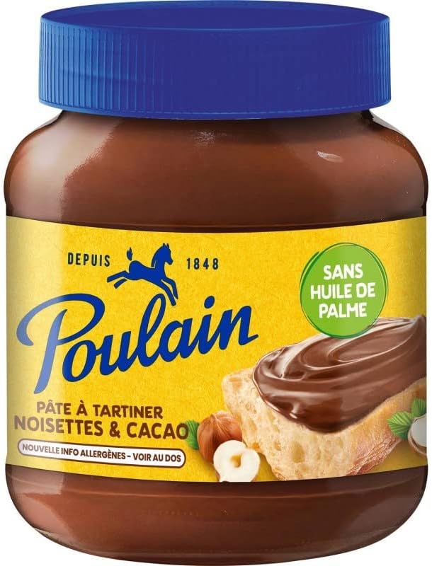 POULAIN - Pâte À Tartiner Noisettes Et Cacao Sans Huile De Palme 750G - Lot De (2) - livraison offerte