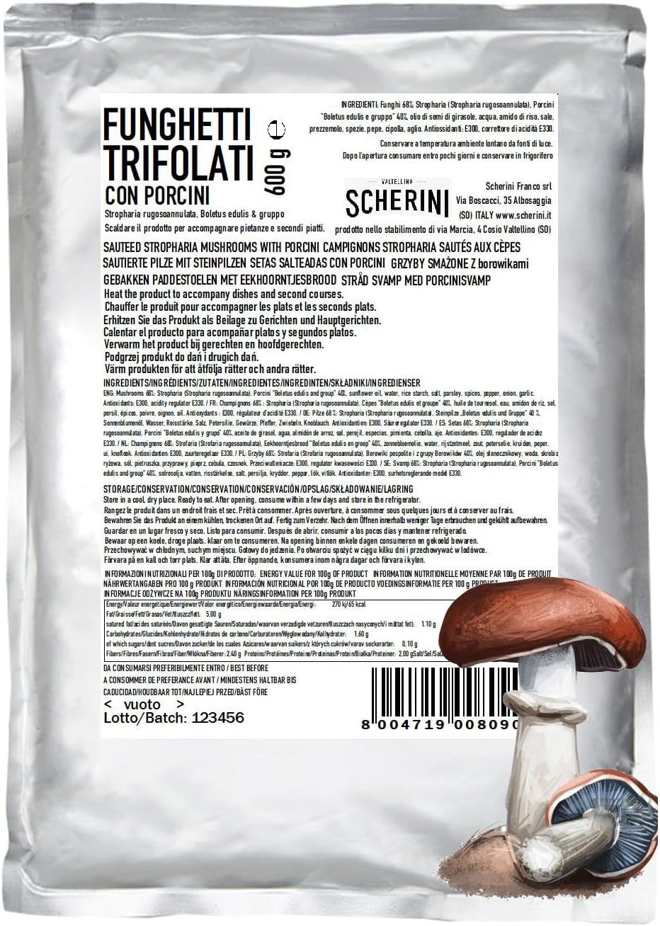 Champignons pour la restauration (600g, CHAMPIONS TRIFOLÉS Cèpes) Champignons trifolles porcins 600g