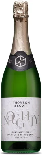 Thomson & Scott Noughty Chardonnay Pétillant Biologique Sans Alcool - Meilleurs Vin Sans Alcool - Alternative Sans Alcool au Prosecco et au Champagne - Boissons Sans Alcool
