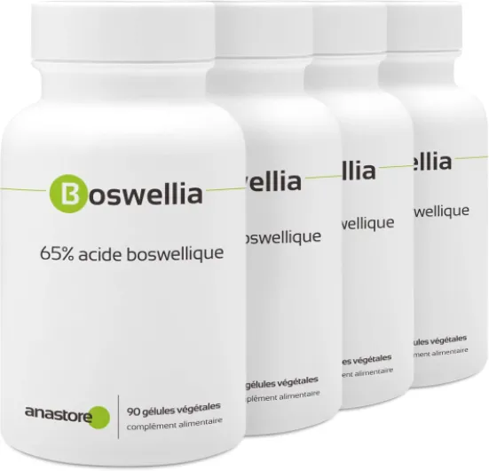BOSWELLIA SERRATA * PACK 3+1 GRATUIT * 370 mg / 360 gélules * Titré à 65% en acide boswellique * 100% naturel * Anti-inflammatoire naturel puissant, Immunitaire 360 unité (Lot de 1)