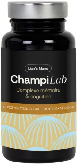 Lion’s Mane – Complexe mémoire Champilab – 60 Gélules – Complément naturel mémoire, concentration, focus et équilibre nerveux, synergie plantes, vitamines et minéraux