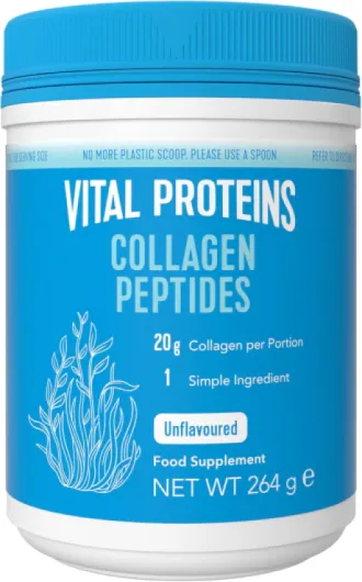 Collagen Peptides complément alimentaire(Type I, III), Collagène hydrolysé Non Aromatisé, Cheveux, Ongles, Peau, Sans Gluten, Sans colorant ni Conservateur 20g par portion, 264g Sans saveur 13 Portions (Lot de 1)