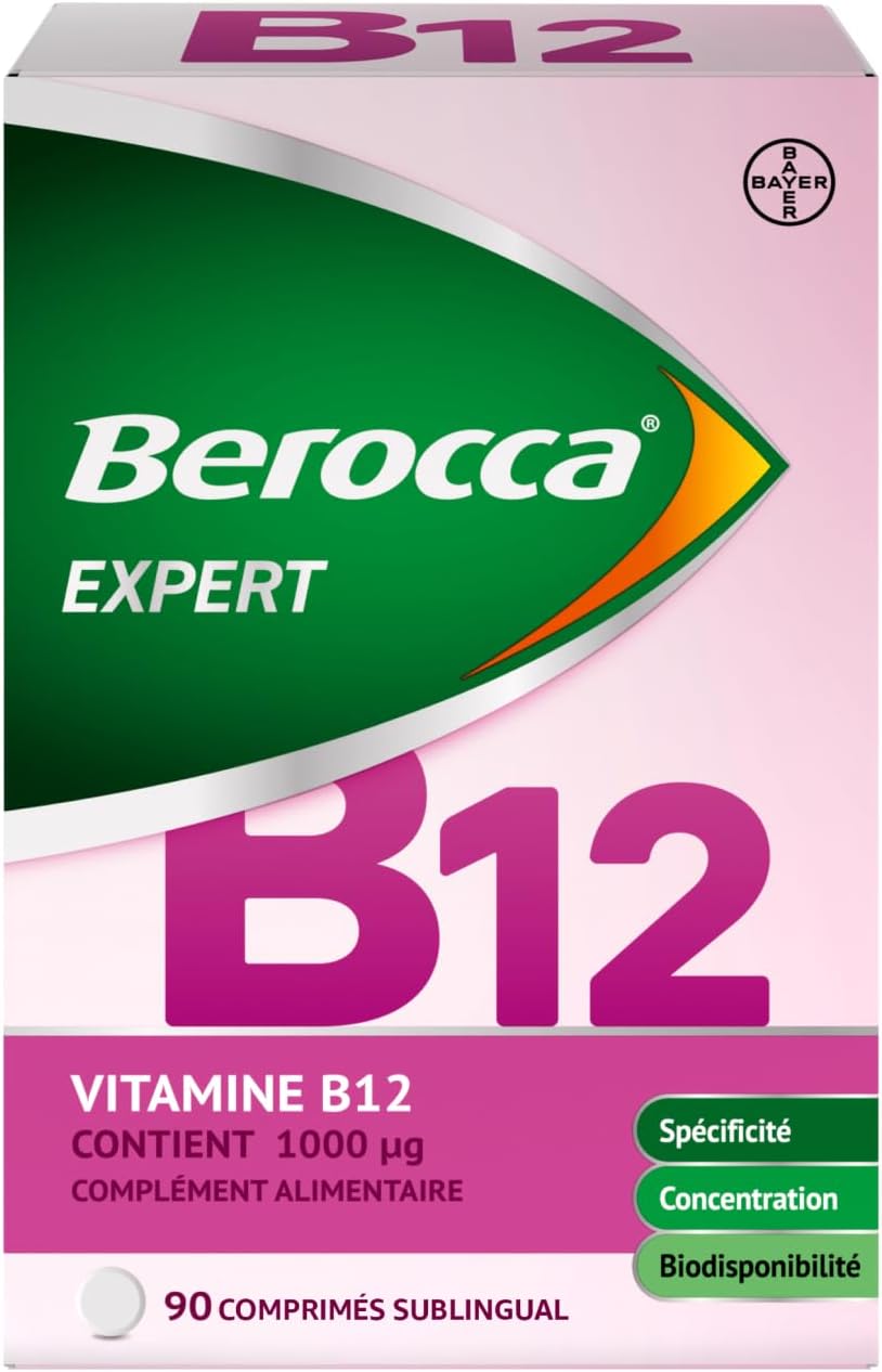 Expert Vitamine B12 Méthylcobalamine 1000 µg – Énergie, Réduction de la Fatigue, Système Nerveux et Immunitaire – Adapté aux végans et végétariens - 90 Comprimés