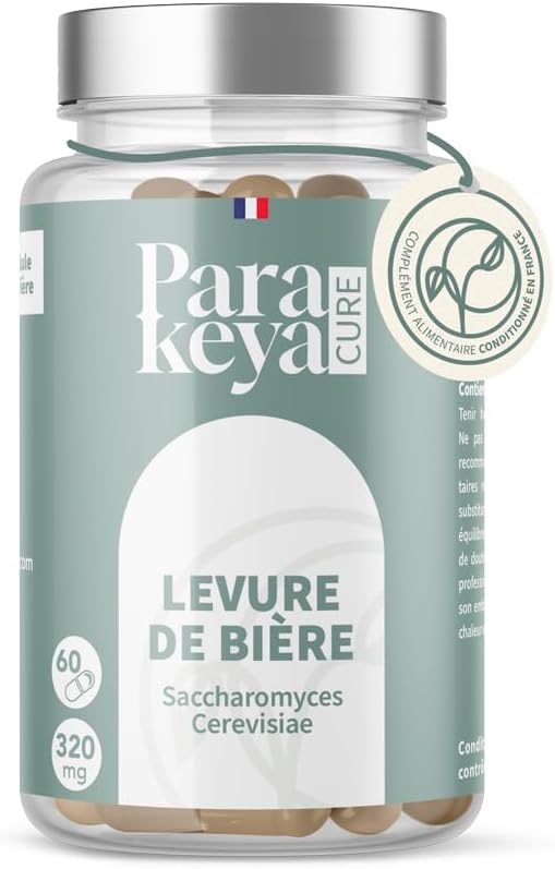 Levure de Bière 320 mg - 60 gélules - Complément alimentaire 60 unité (Lot de 1)