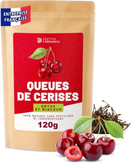 Queue de Cerise - 120g Tisane Draineur - Infusion Queue de Cerises entières - Retention D'Eau - Ingrédients 100% Naturels