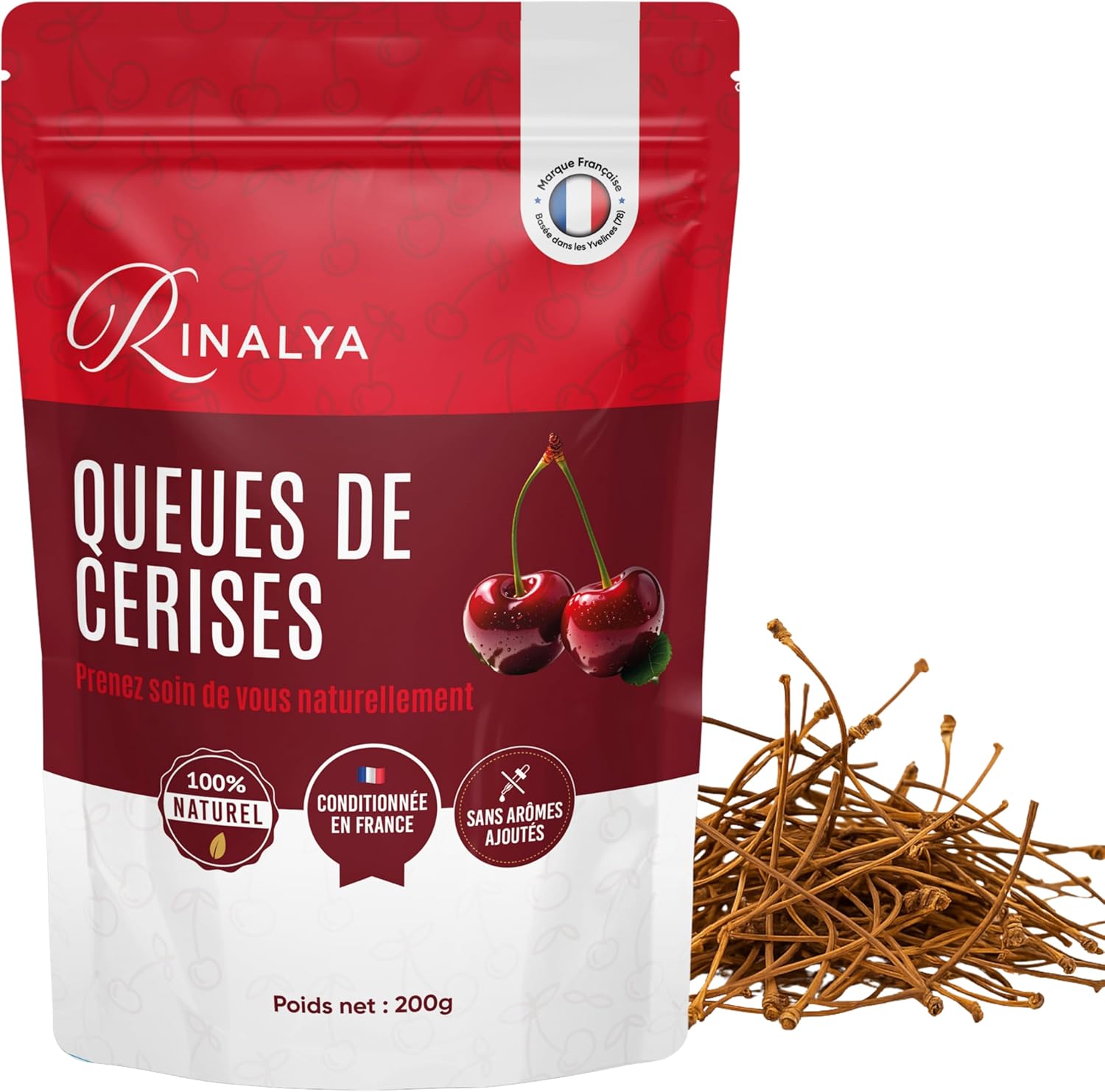 Tisane queue de cerises 200G - Detox - Favorise la perte de poids - Minceur - Draineur - Tisane anti-retention d'eau - 100% Naturel - Marque française